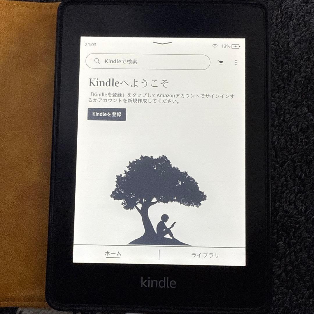 Kindle レザーカバー付き