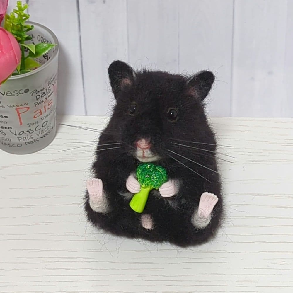 384 カエルちゃん ハムスター 羊毛フェルト