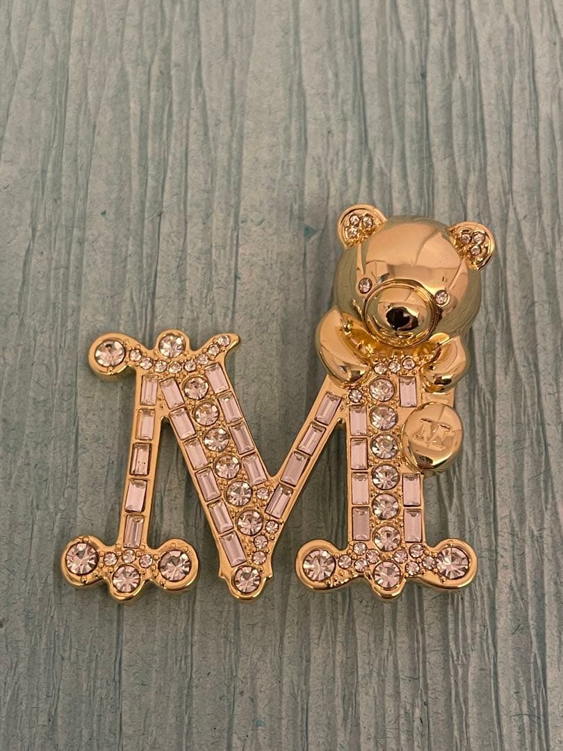 ゴールド クマ モチーフ ブローチ　Max Mara