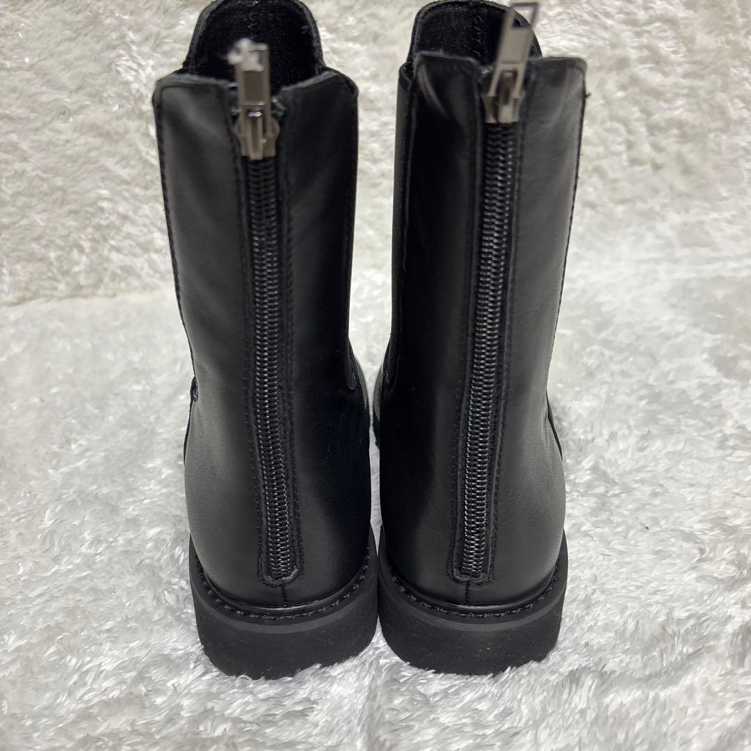 VINILO【ヴィニーロ】 サイドゴアブーツ ショート　ブラック 23.5cm