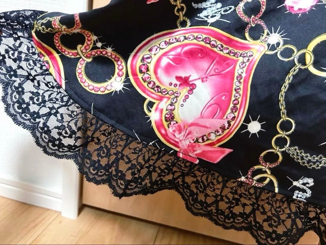 MARS♡AliceTime柄♡アリスタイム♡胸元リボン♡キャミトップス♡BK