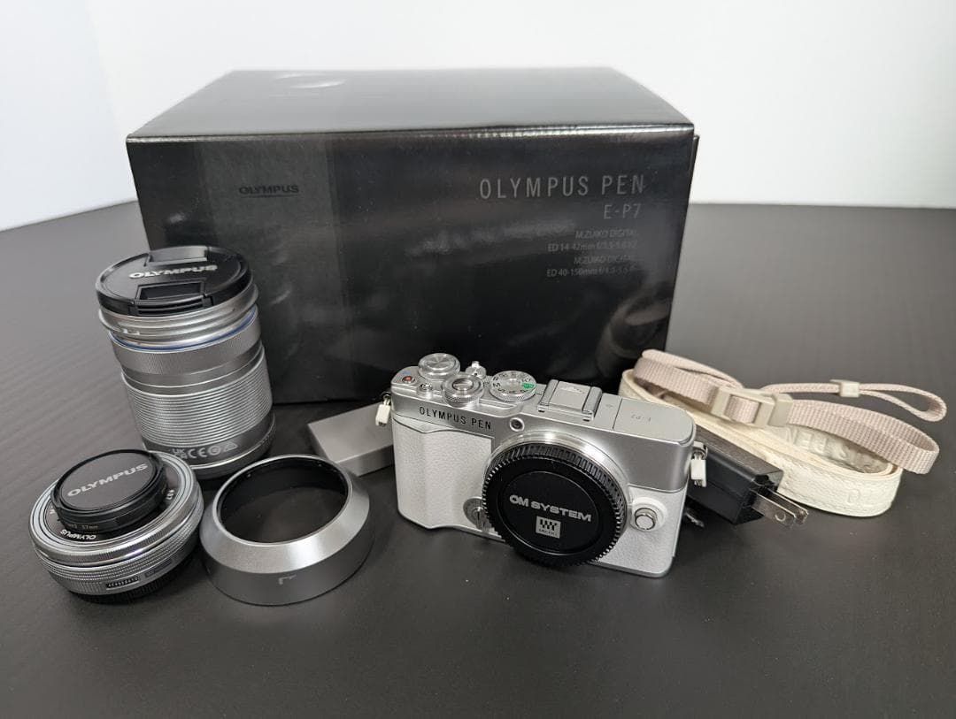 【シャッター数377】OLYMPUS PEN E-P7 EZ ダブルズームキット