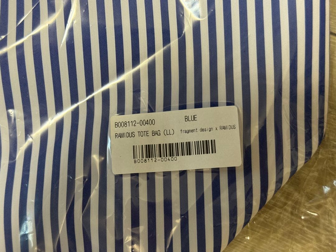 【即完売】RADIUS FRAGMENT TOTE BAG (LL) ブルー