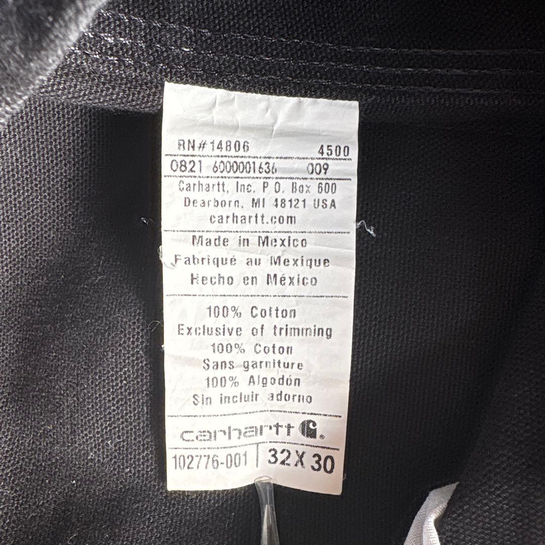 Carhartt ブラックオーバーオール　W32 L30