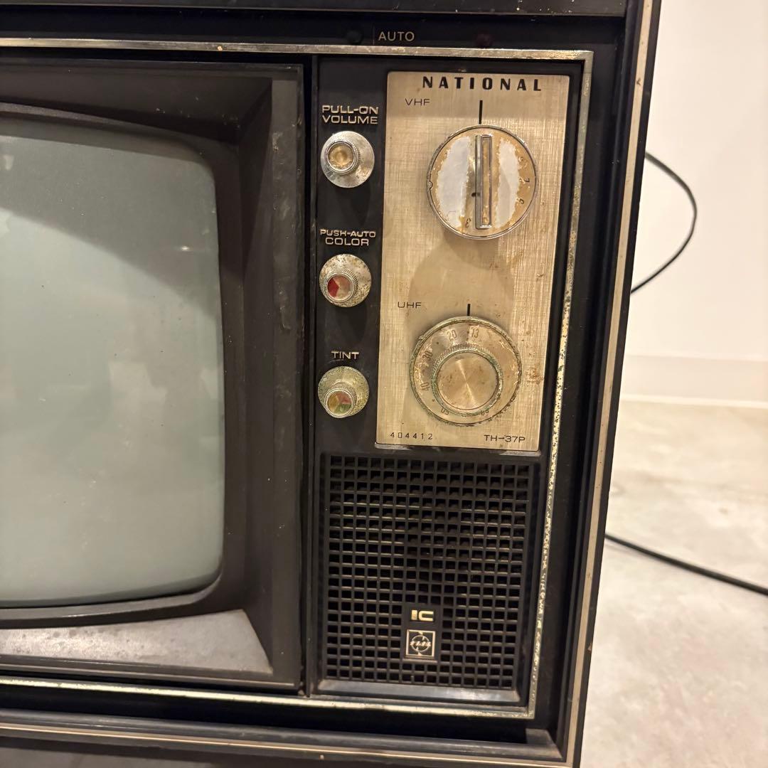 ナショナルカラーテレビ TH-37P ポータブルテレビ 動作未確認 レトロテレビ