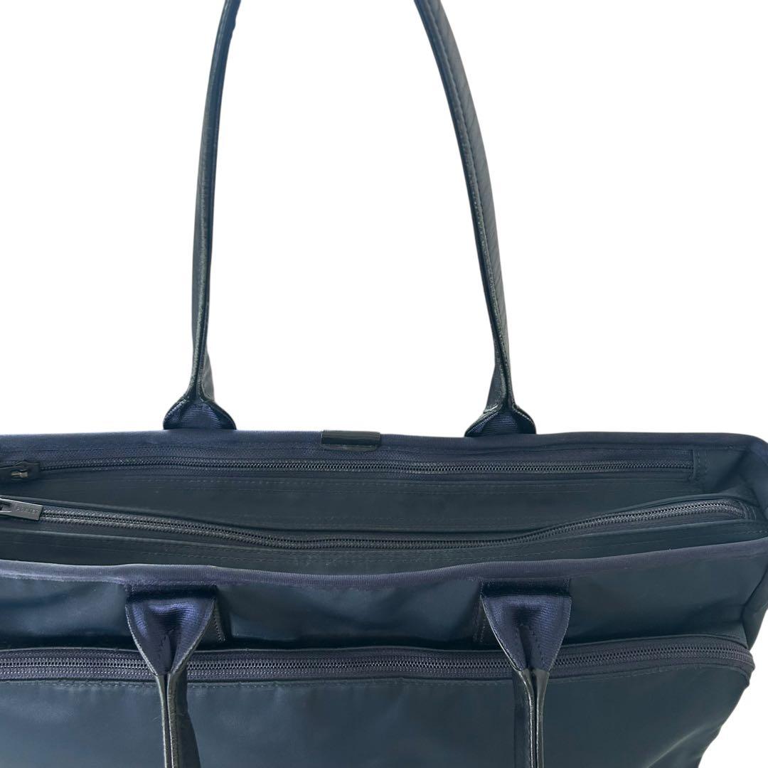 【良品】 ポーター タイム トートバッグ a4 肩掛け ビジネスバッグ ネイビー