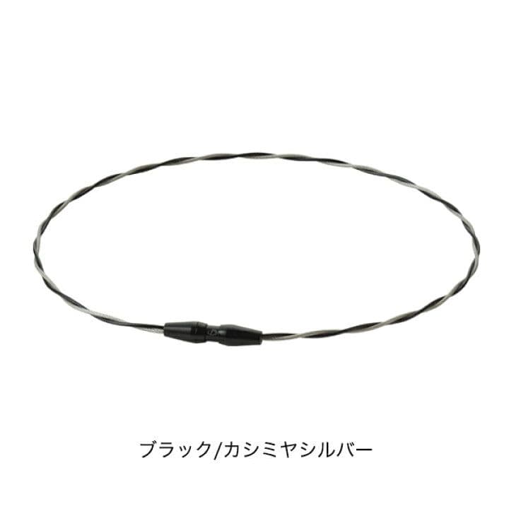 phiten RAKUWAネックトルネード ブラック×カシミヤシルバー５０cm