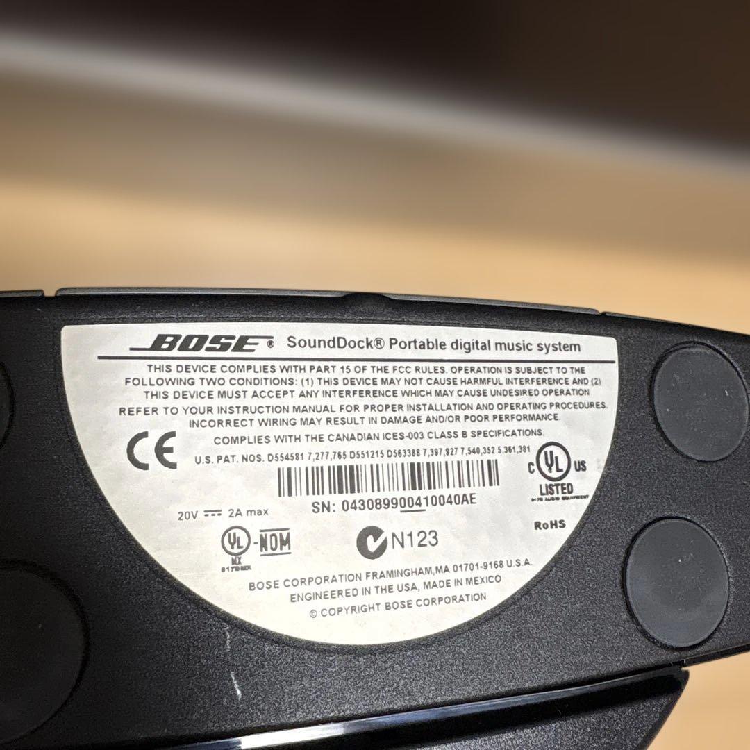 【動作確認済】BOSE ボーズ SoundDock Portable N123