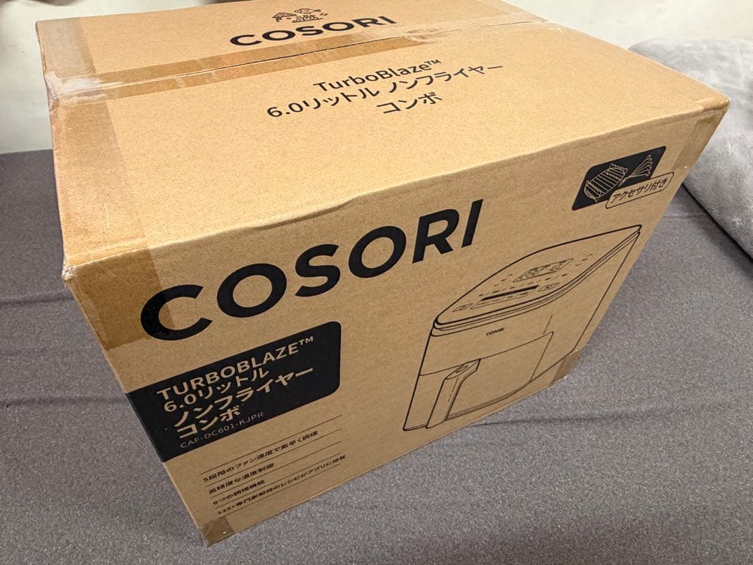 COSORI ノンフライヤー 6Lエアフライヤー ブラック CAF-DC601