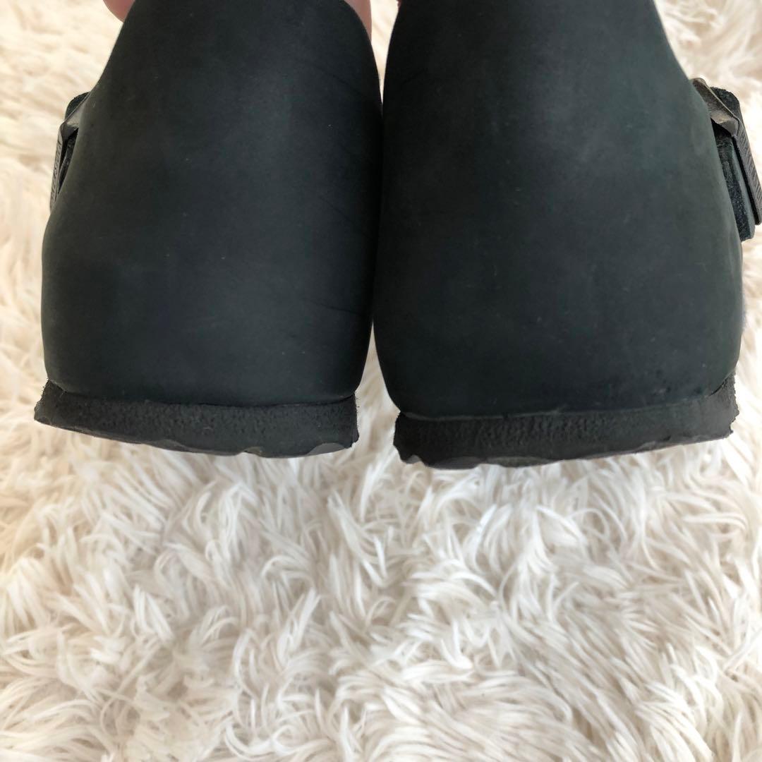 ビルケンシュトックサンダルロンドンウールフェルト×レザーネイビー35