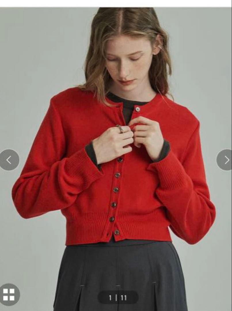 PUBLIC TOKYO コットンカシミヤクルーカーデ