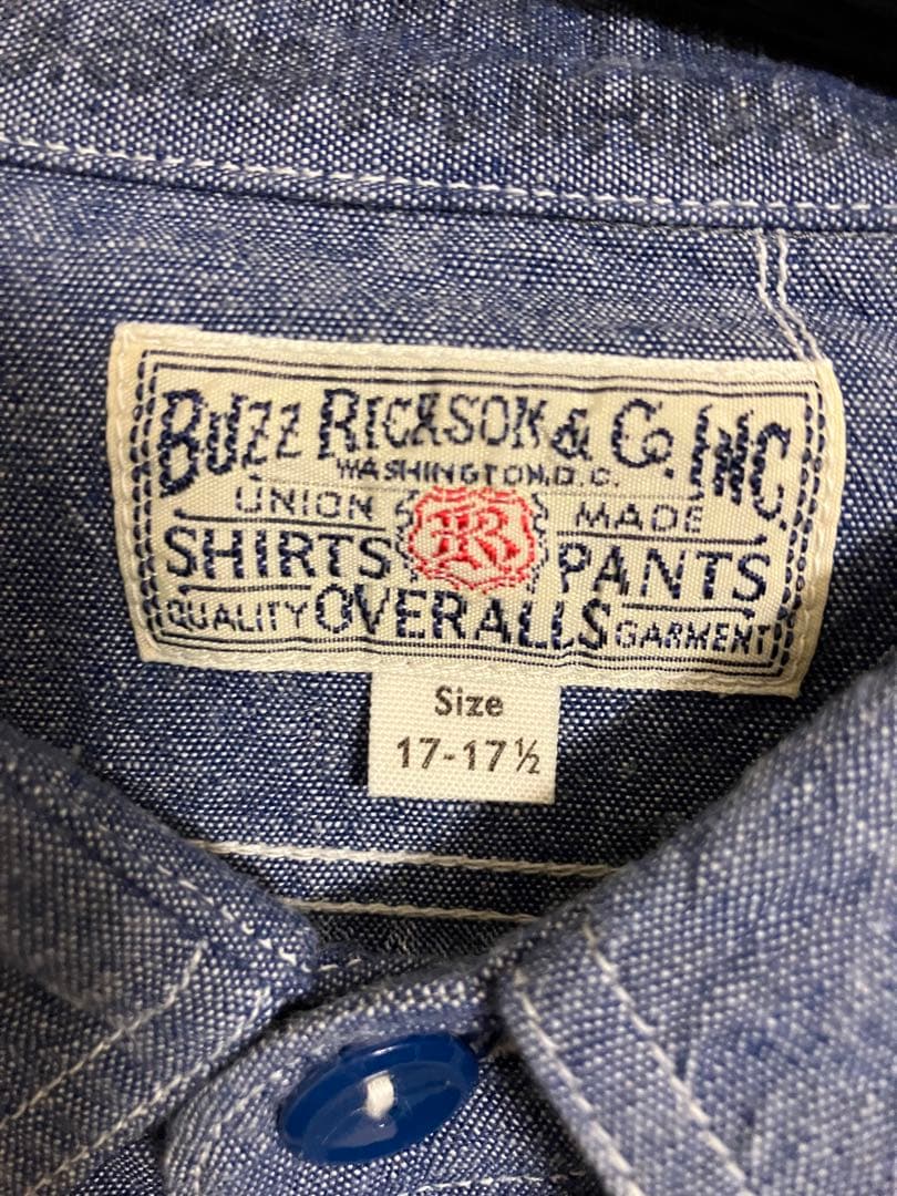 Buzz Rickson's デニムシャツ 17-17½ シャンブレーシャツ