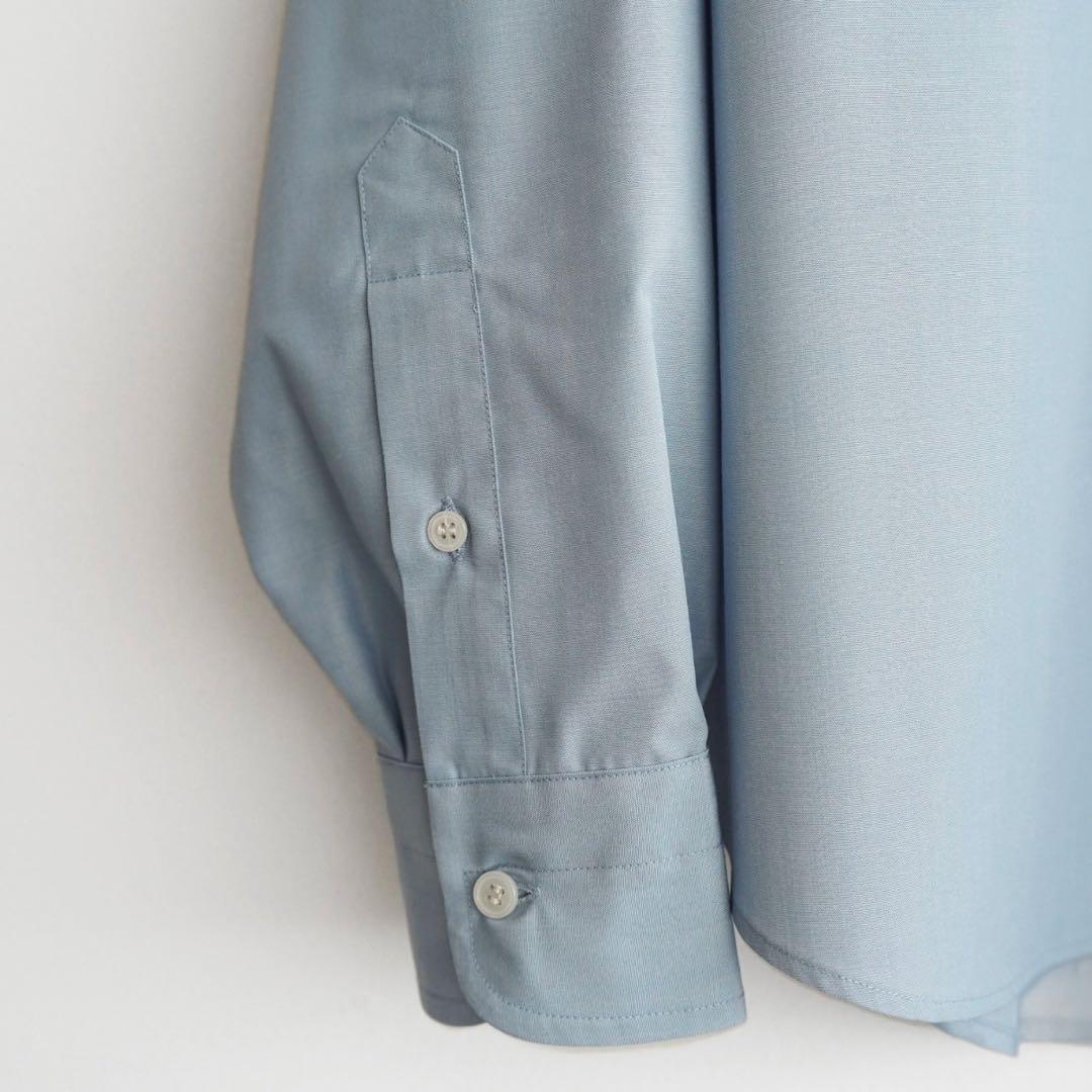 【新品・未使用】 MICRO SPAN BASIC SHIRT サックスブルーL