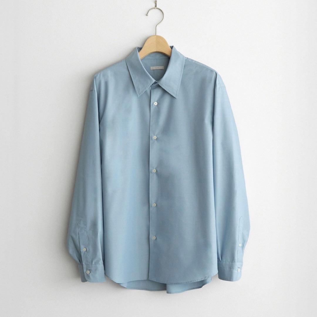 【新品・未使用】 MICRO SPAN BASIC SHIRT サックスブルーL