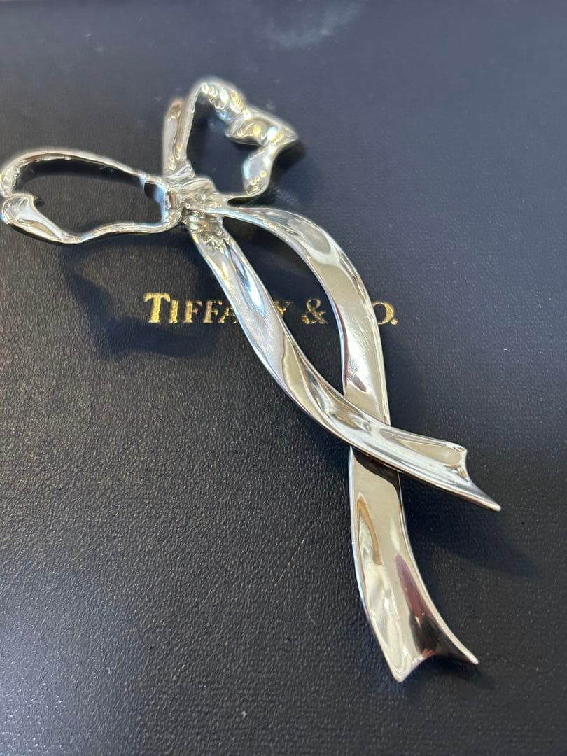 Tiffany & Co. オールドティファニー　シルバーリボンブローチ