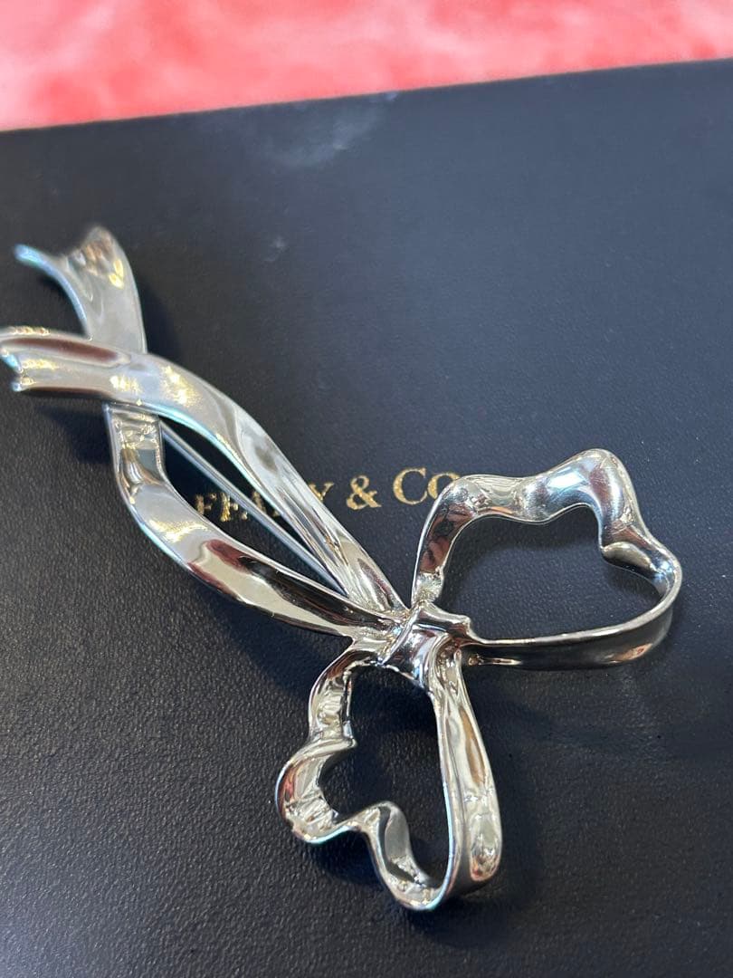 Tiffany & Co. オールドティファニー　シルバーリボンブローチ