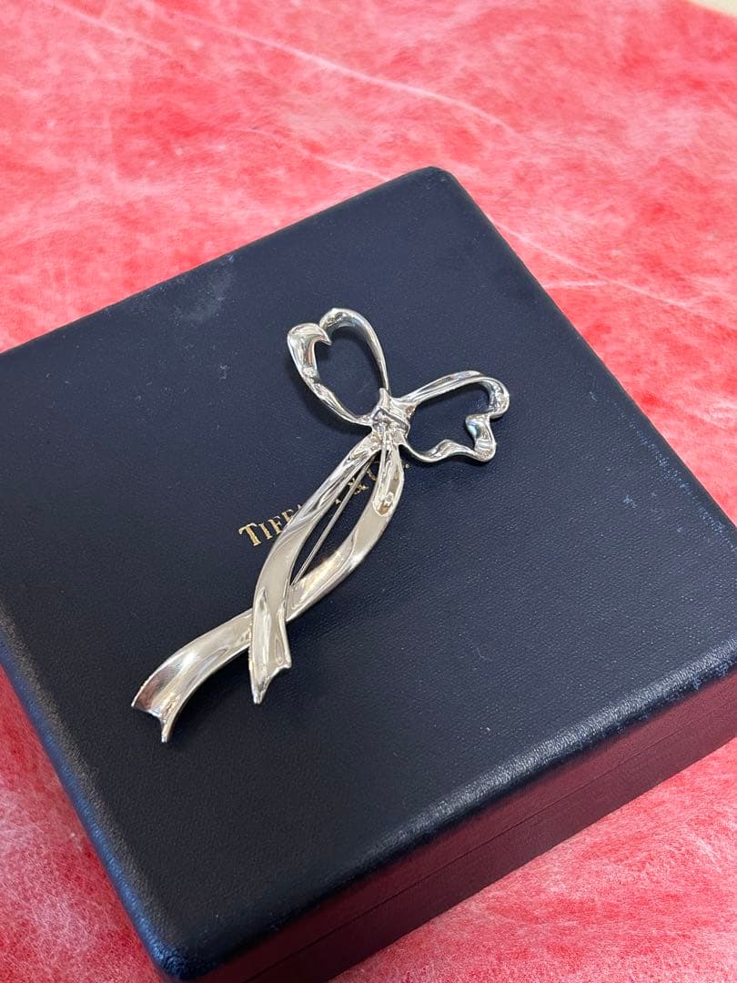 Tiffany & Co. オールドティファニー　シルバーリボンブローチ
