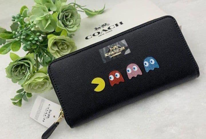 新品未使用コーチ長財布パックマンブラックレディースメンズ送料無料即日発送