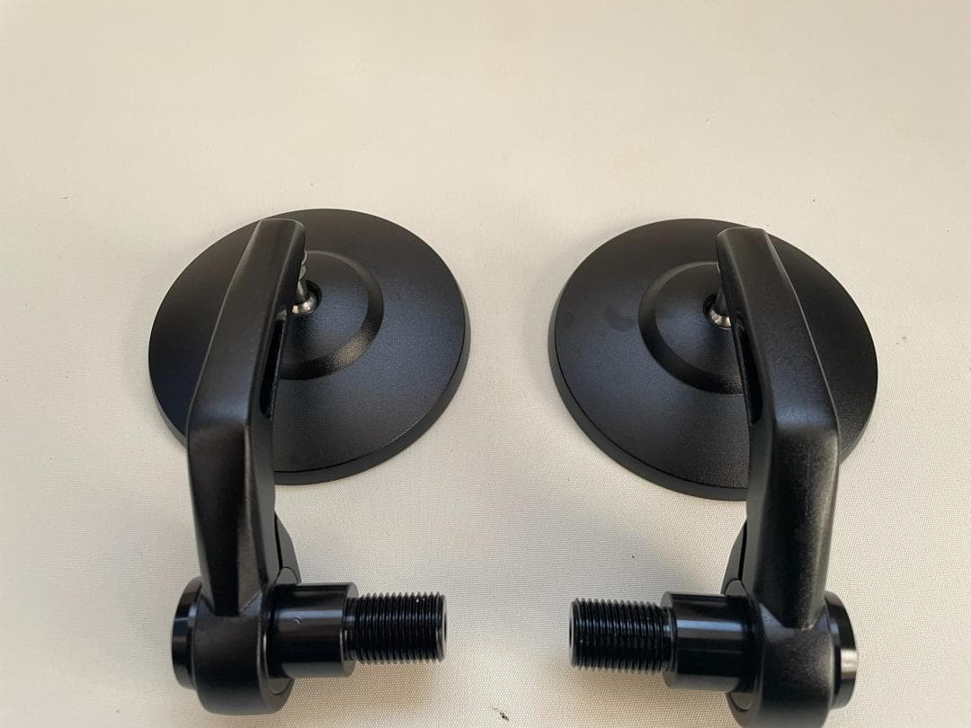 KiWAV ヤマハ車用 バーエンドミラー (ボブ) 黒 16mmネジ式