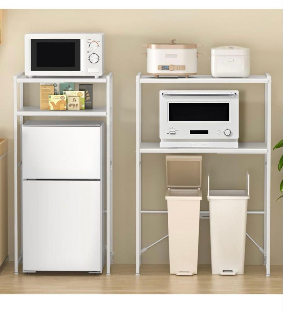 ✨ゴミ箱上ラック✨高さ125cm 耐荷重50Kg レンジ台 キッチン 棚 8段階