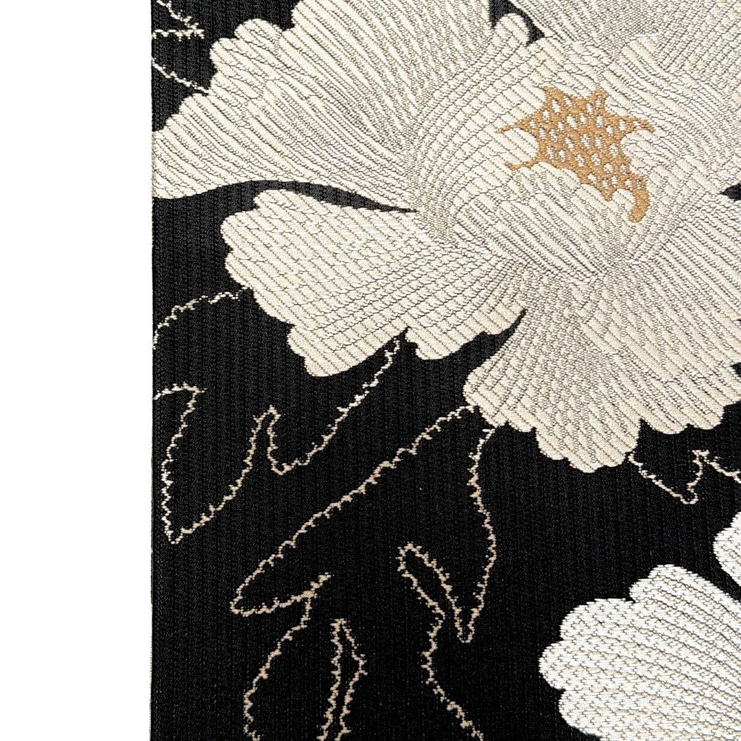 半幅帯　博多織　リバーシブル　博多小袋帯　牡丹柄　6697