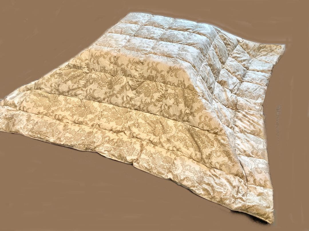 こたつ掛け布団 2枚合わせ 大判正方形 高級羽毛 ウォッシャブル