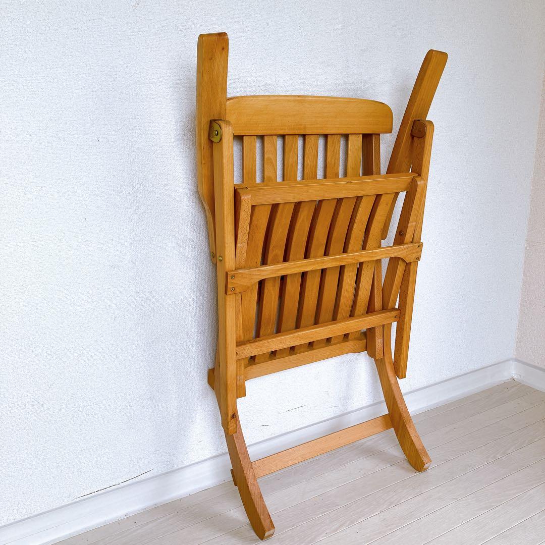 無垢材 デッキチェア 真鍮 接合 高級 アウトドア ガーデン サウナ 折り畳み