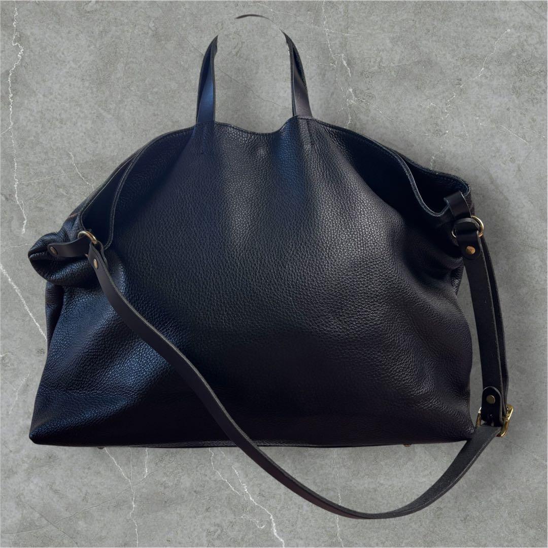 ✨極美品✨ Ense アンサ トートバッグ 肩掛け レザー A4 ビジネス 黒