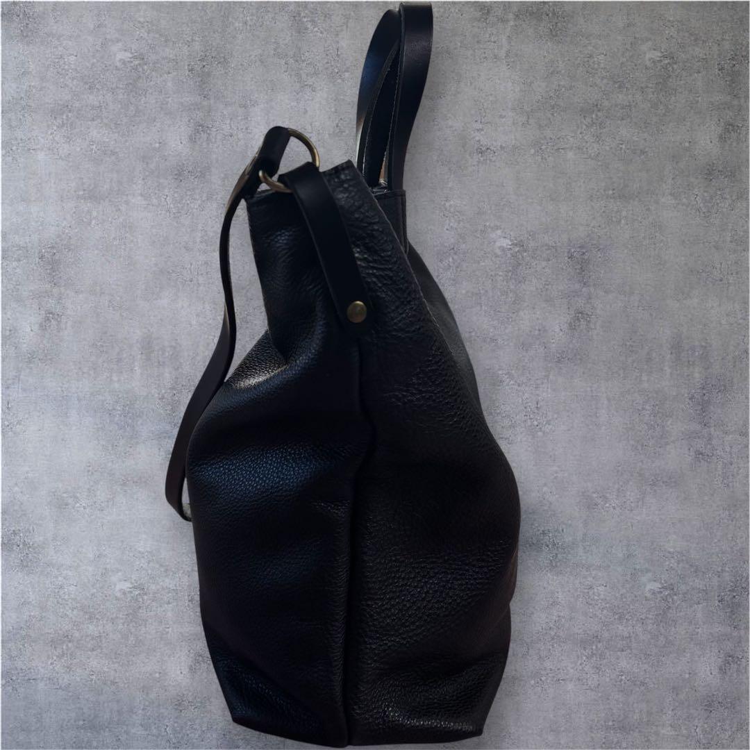 ✨極美品✨ Ense アンサ トートバッグ 肩掛け レザー A4 ビジネス 黒