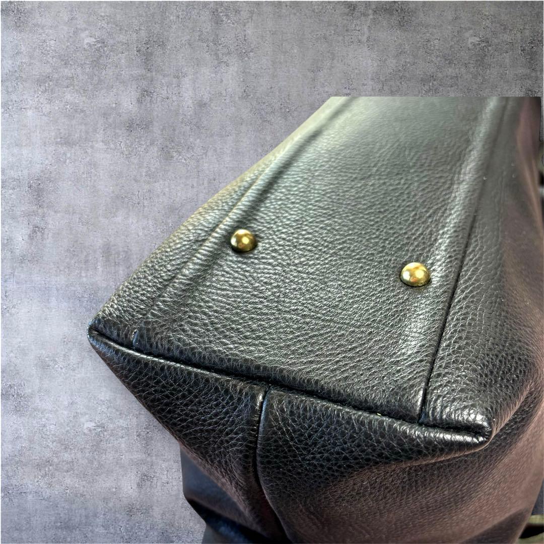 ✨極美品✨ Ense アンサ トートバッグ 肩掛け レザー A4 ビジネス 黒