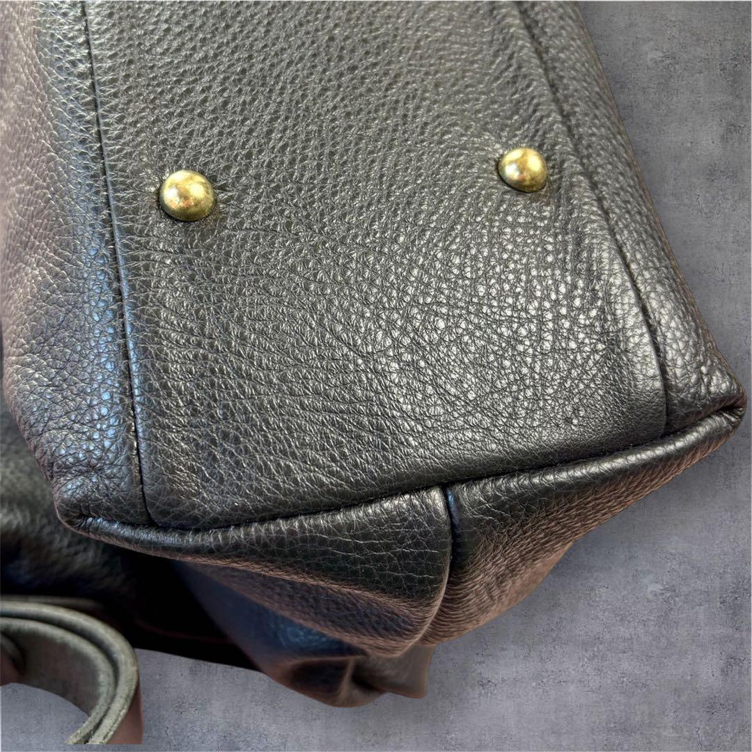 ✨極美品✨ Ense アンサ トートバッグ 肩掛け レザー A4 ビジネス 黒