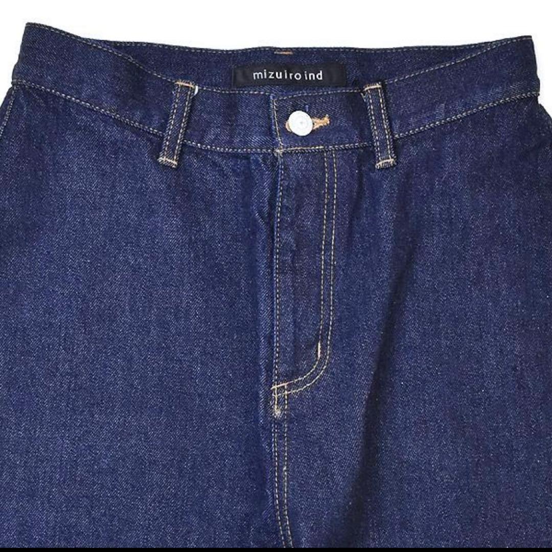mizuiro-ind ミズイロインド ハイウエストワイドデニム