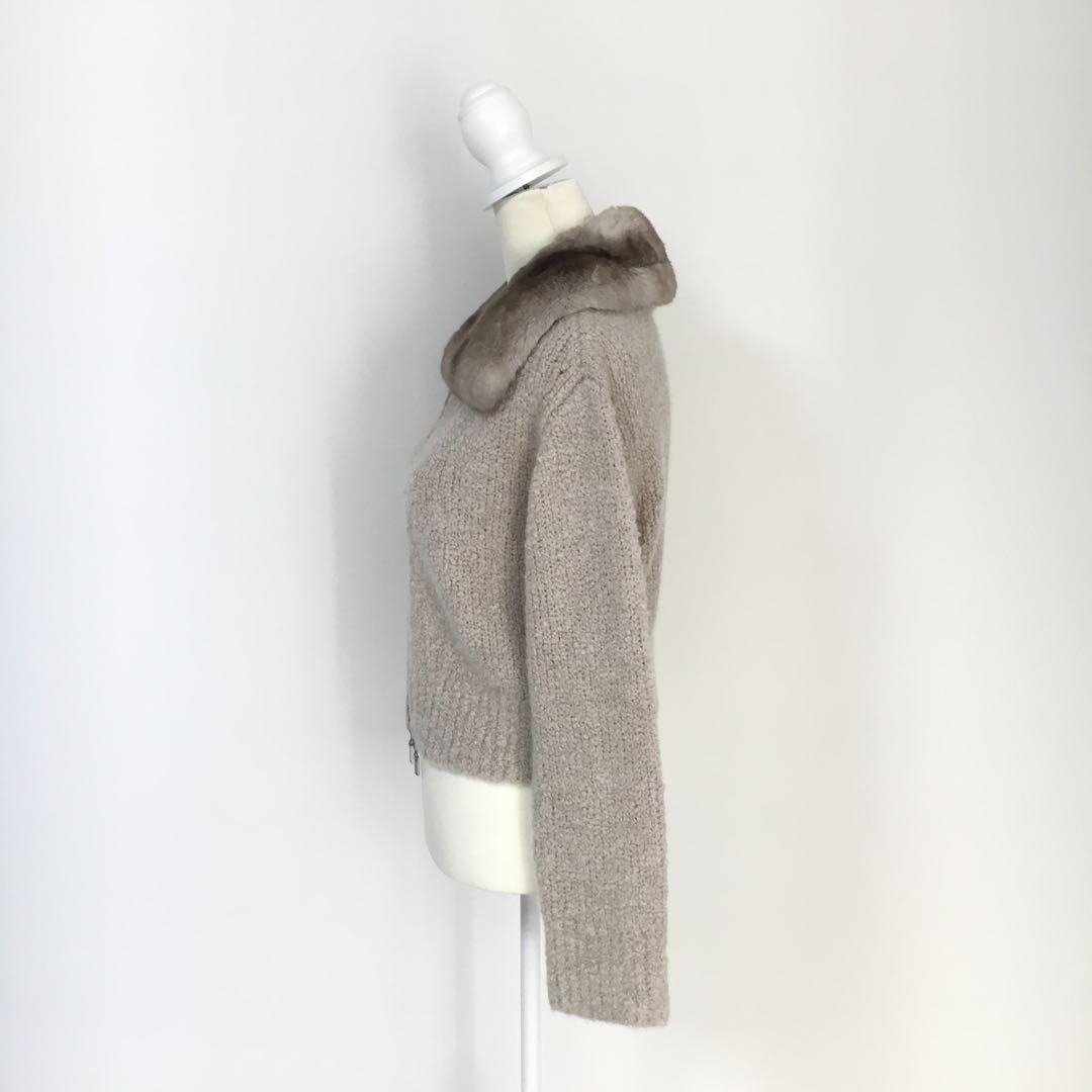 美品　定価45万円　FOXEY フォクシー　カシミヤ　ファー　カーディガン　40