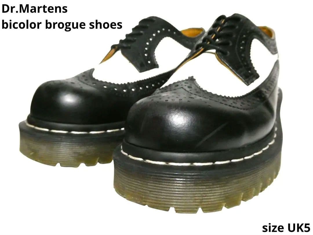 UK5！廃盤モデル！厚底仕様！ドクターマーチンウイングチップシューズBEXソール