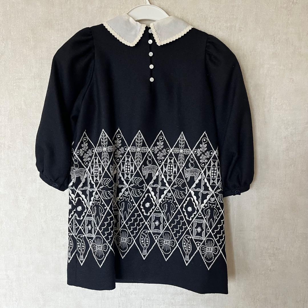 ミナペルホネン　刺繍ワンピース　セレモニー