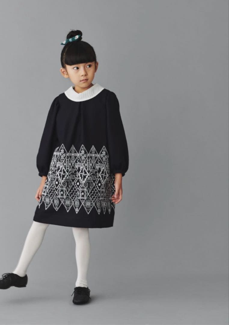 ミナペルホネン　刺繍ワンピース　セレモニー