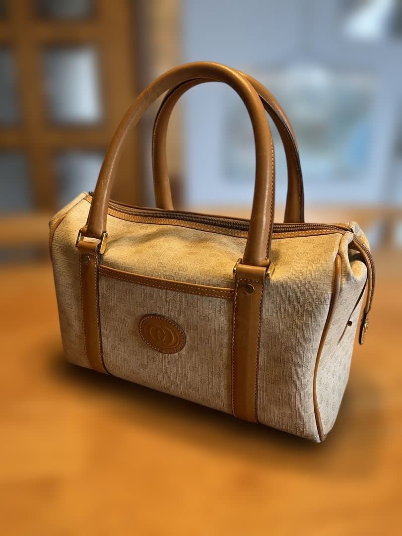 オールドグッチ　マイクロGG ミニボストンバッグ　保存袋付き