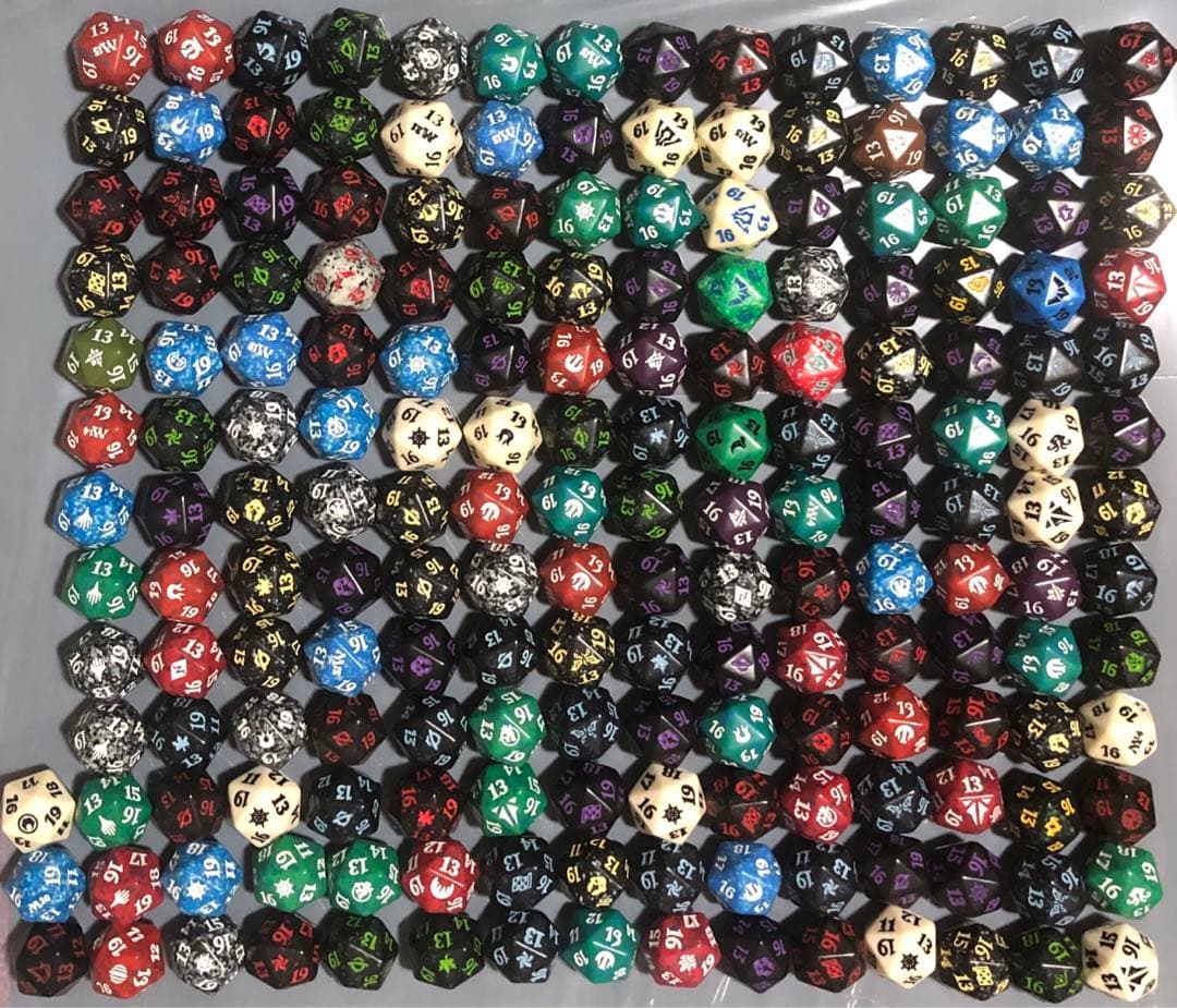 mtg 20面ダイス 185個 スピンダウンライフカウンター サイコロ ダイス