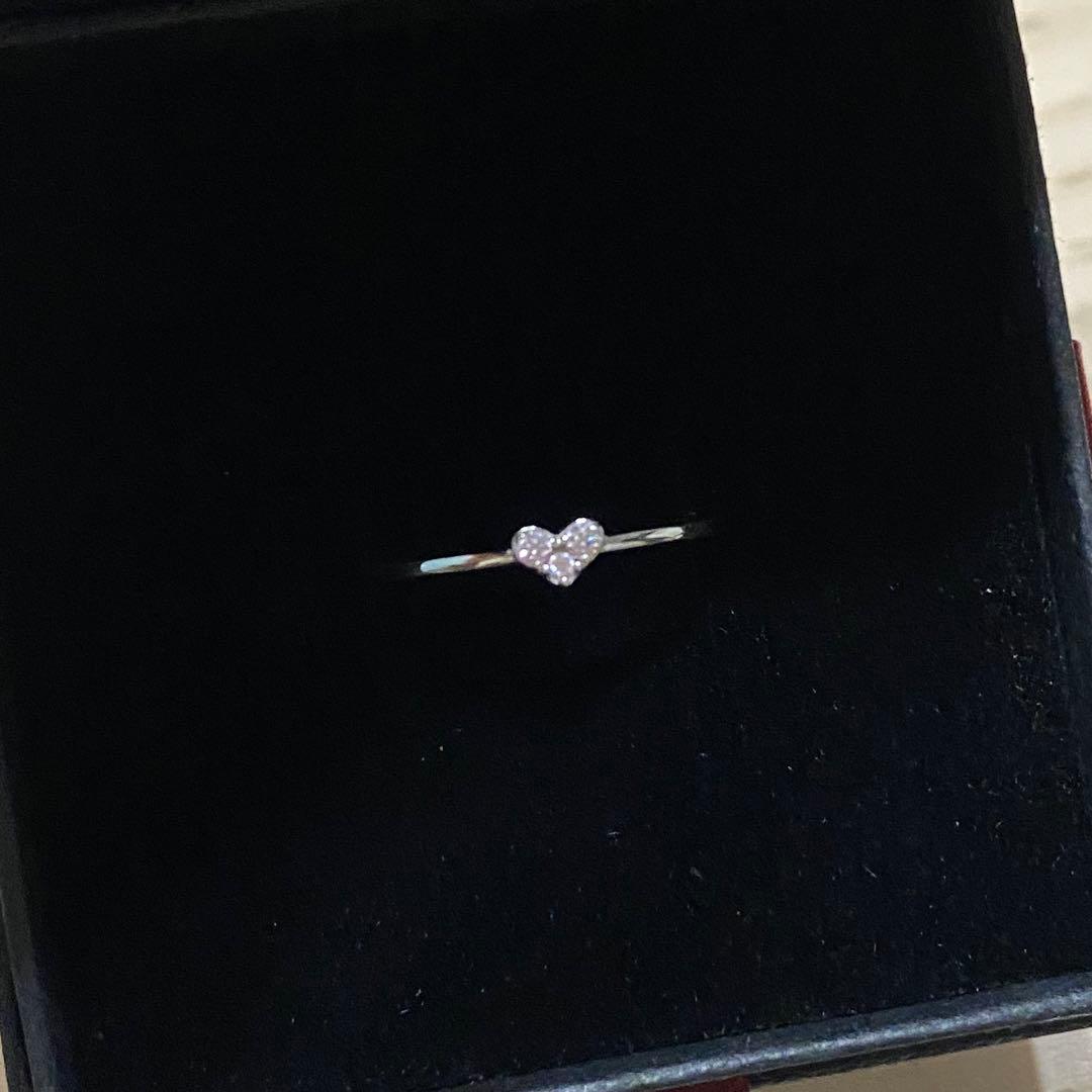 し*ん様 天然ピンクダイヤモンド　指輪　ハートリング