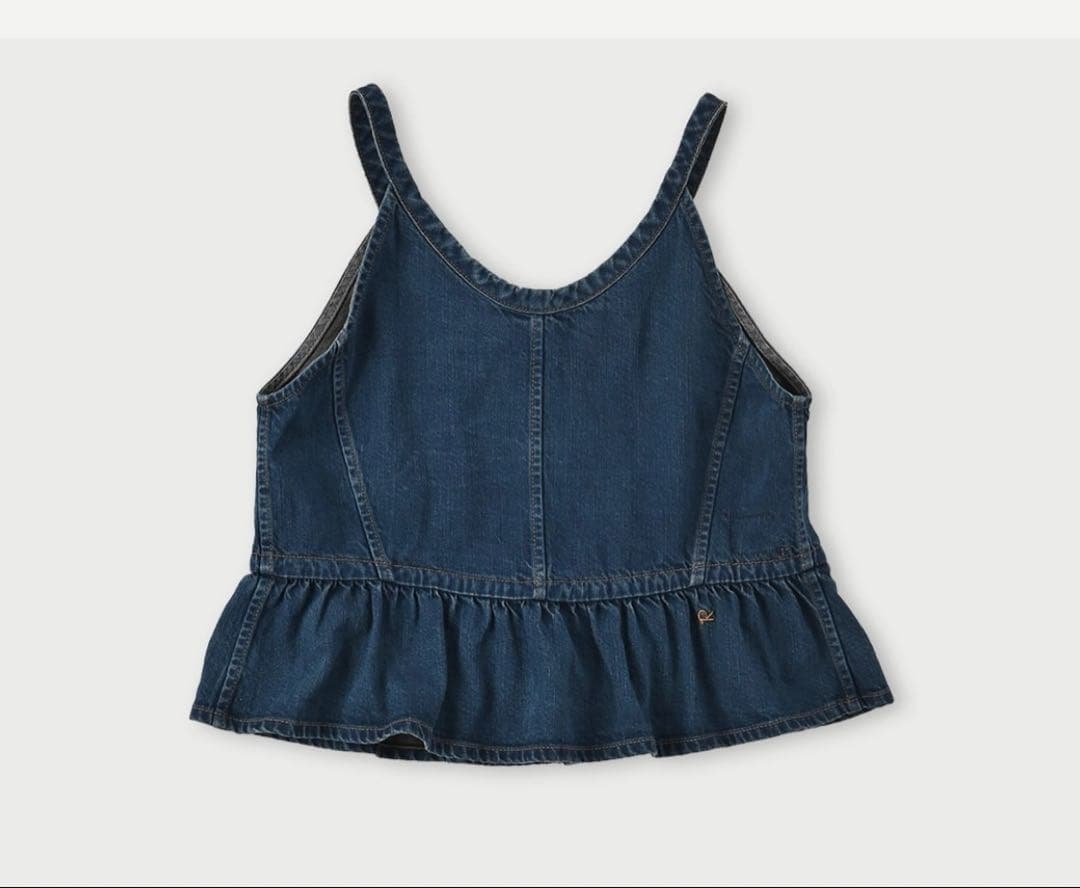 45R 大麦デニムのキャミソール（焦）　2024SS ¥30,800