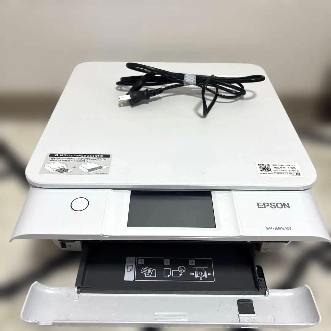 EPSON インクジェットプリンター EP-885AW ホワイト 動作確認済み