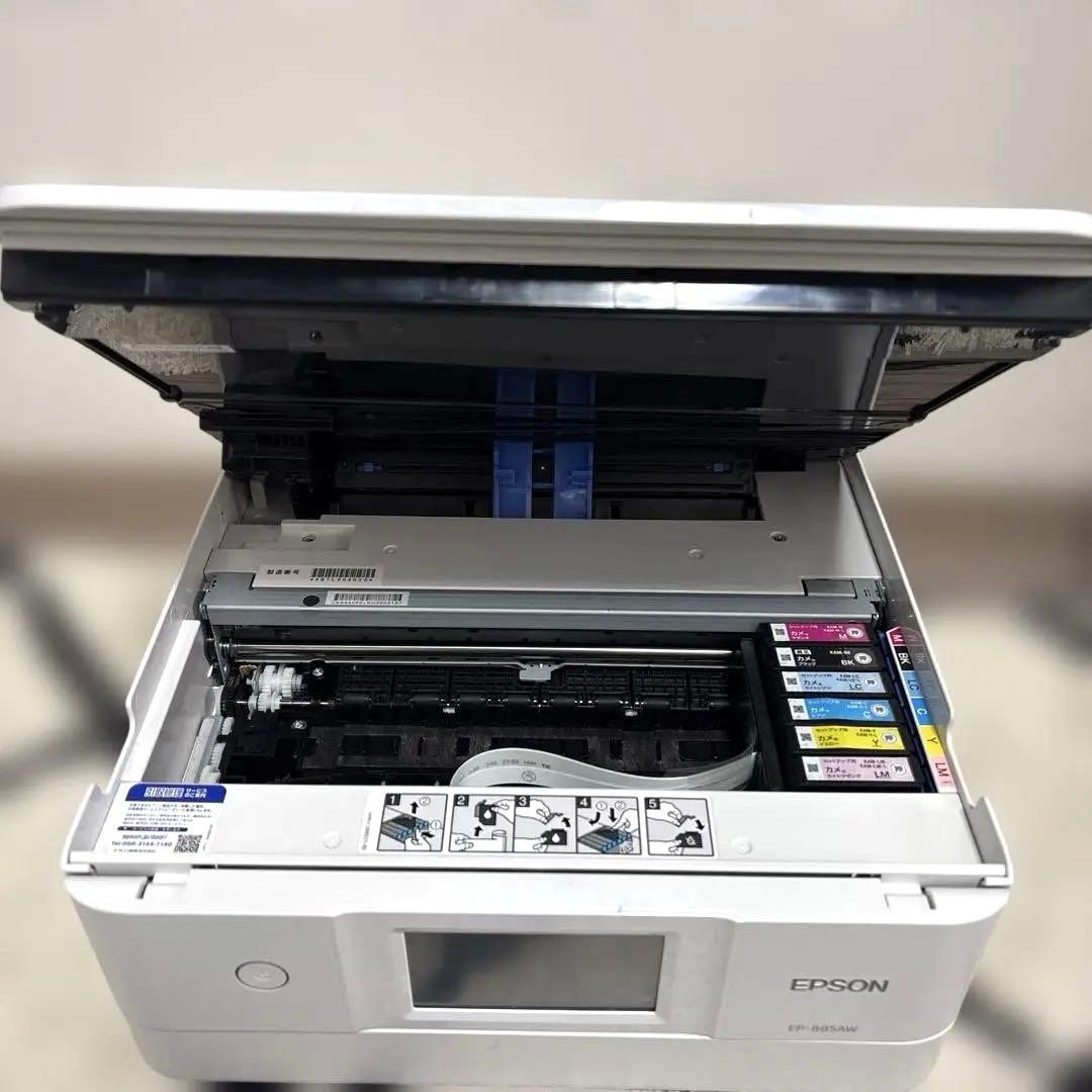 EPSON インクジェットプリンター EP-885AW ホワイト 動作確認済み