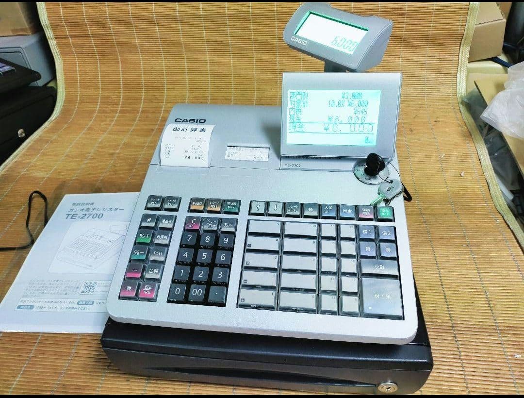 カシオレジスター　TE-2700　フル設定込み　PC連携　25022700