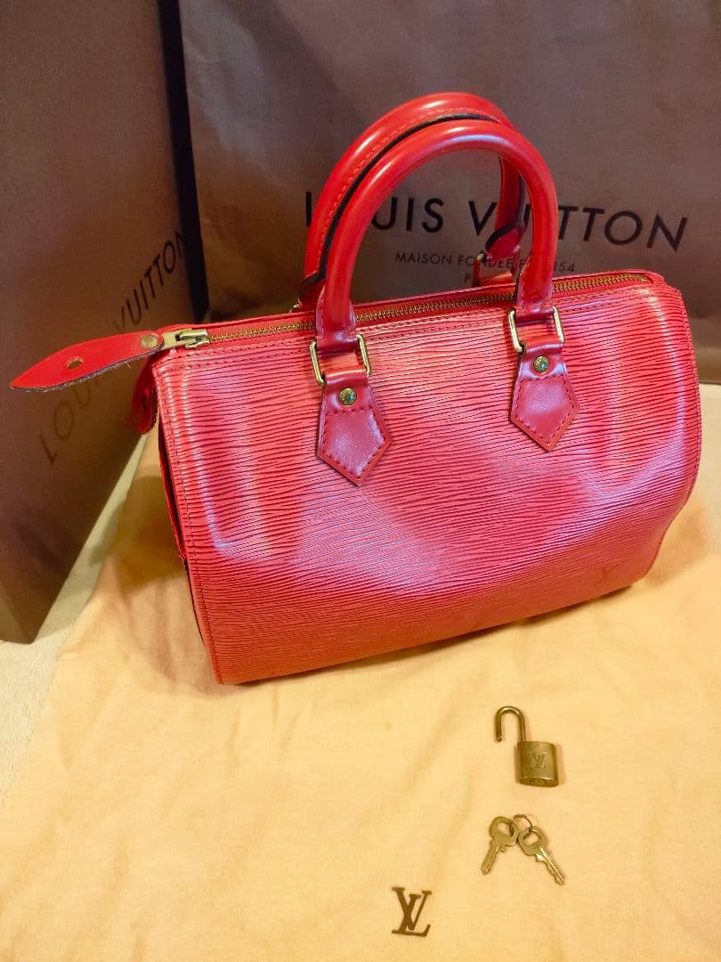 [美品]ルイヴィトン　エピ　スピーディー25　レッド
