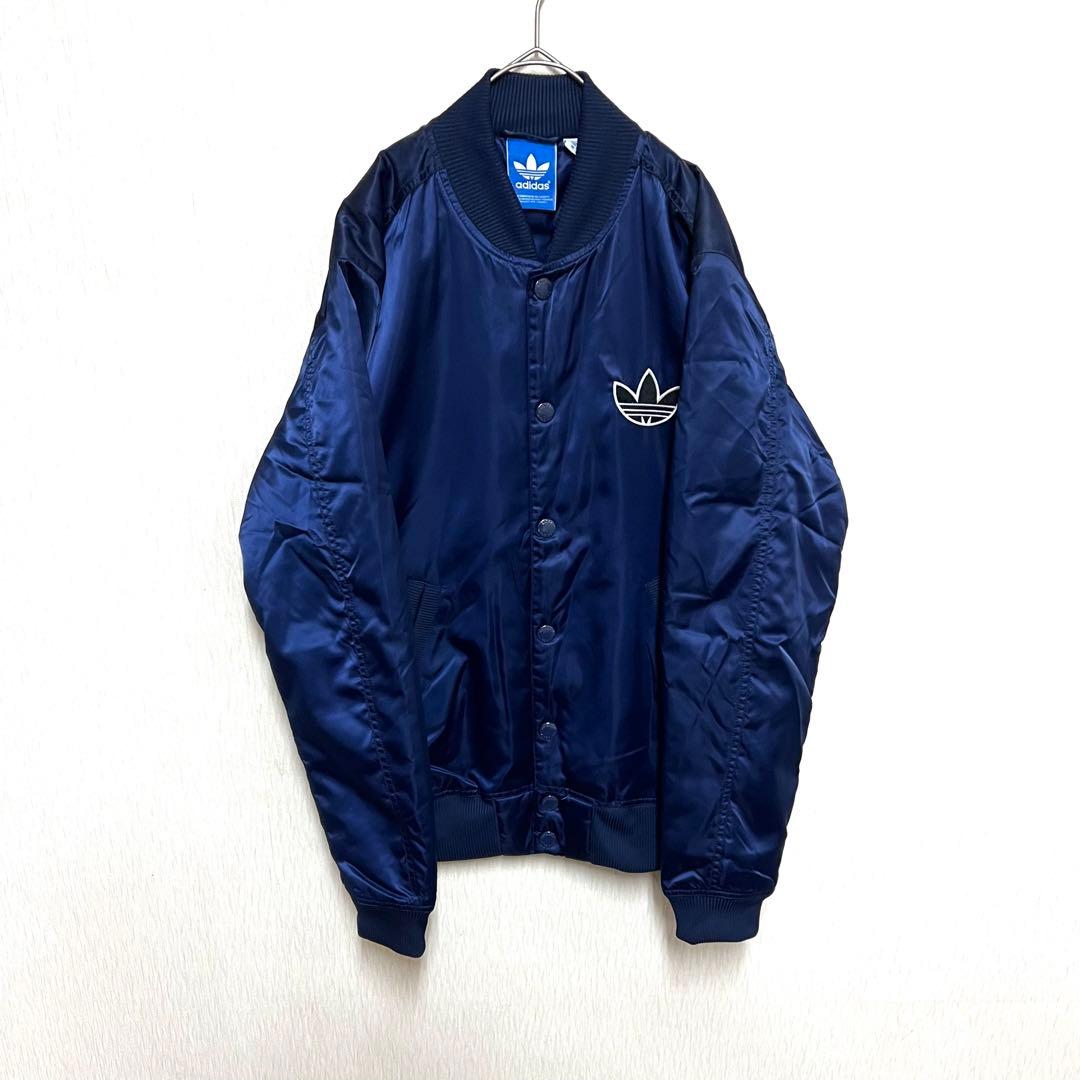 【超希少‼️】美品 adidas ボンバージャケット スカジャン M 紺 古着