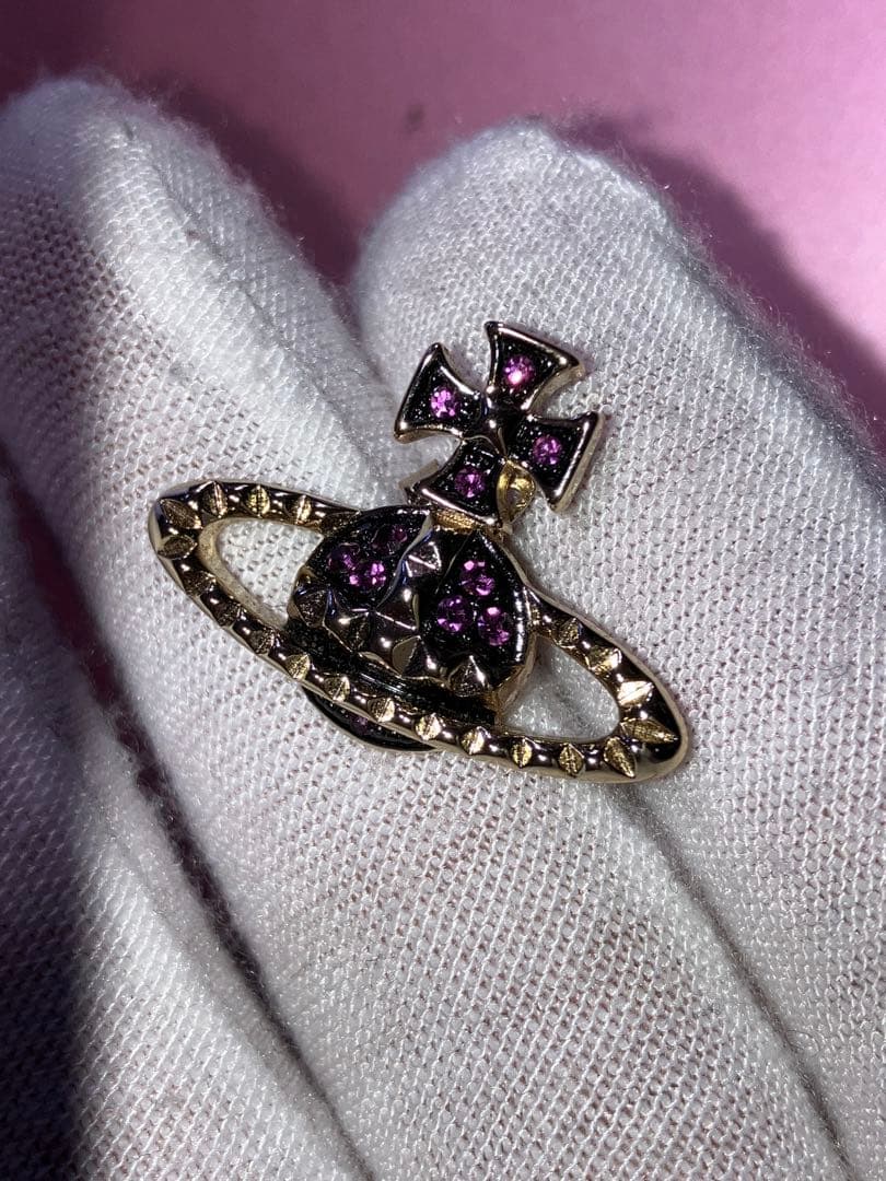 022130 vivienne westwood ストーン オーブ ピアス 片耳