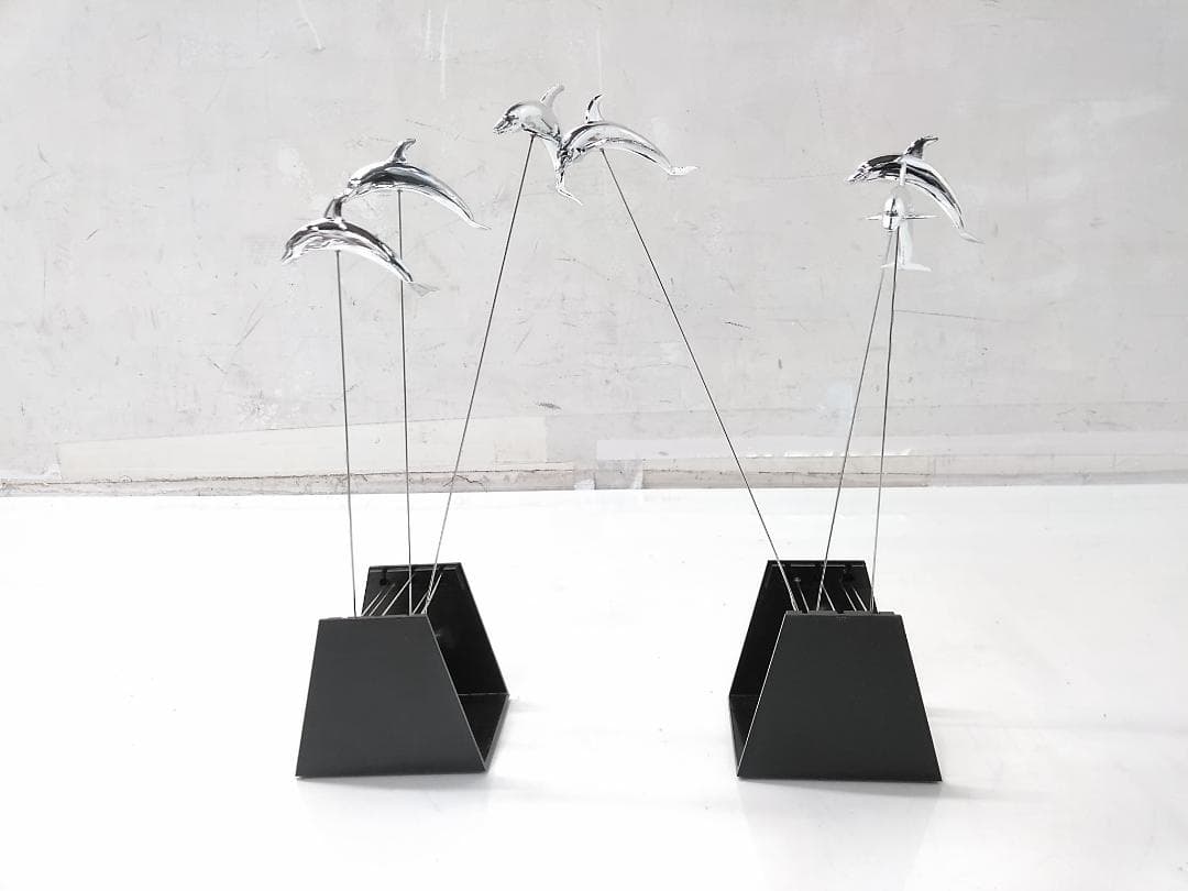 キネティックアート ISHIGURO製 イルカ ドルフィン 2個セット◆