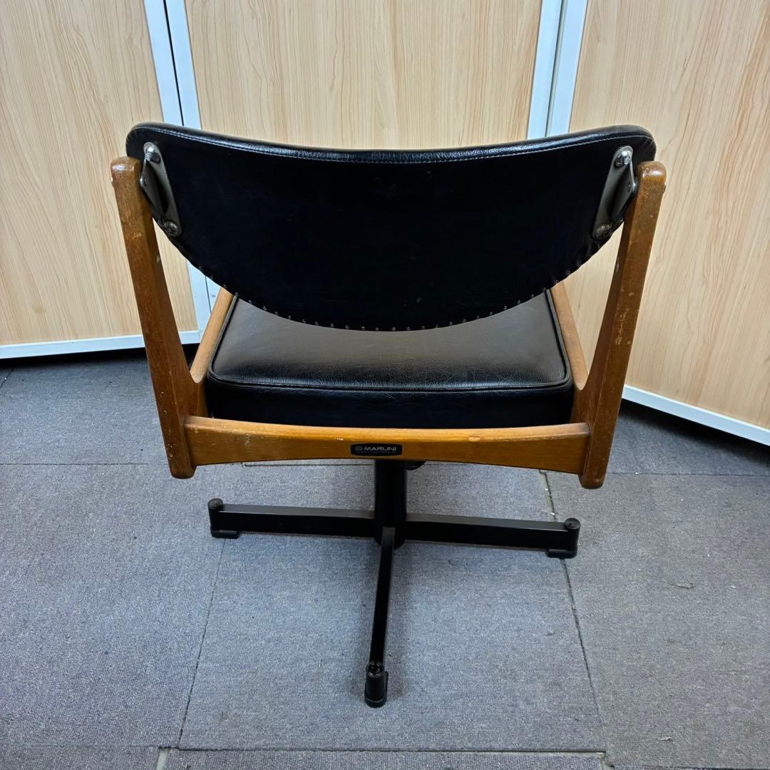【送料込】マルニ木工　オールドマルニ　チェア 書斎椅子　孔雀印　ヴィンテージ