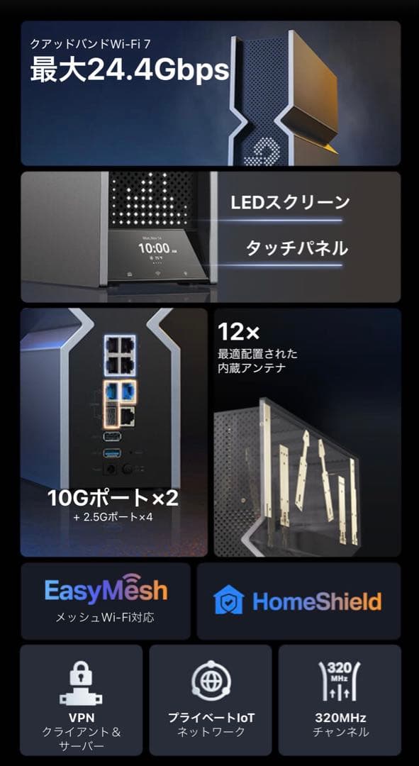 TP-Link Archer BE900 Wi-Fi 7 クアッドバンド