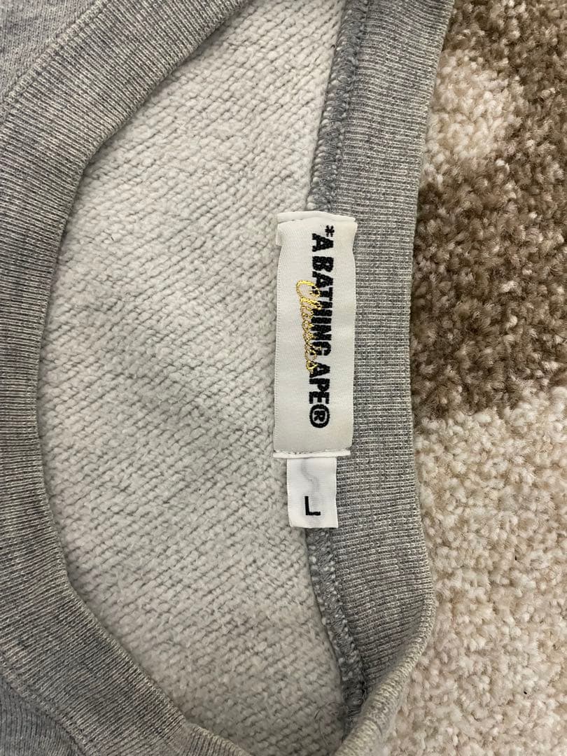 A Bathing Ape グレー トレーナー Lサイズ